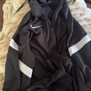 Nike Black and White Hoodie
